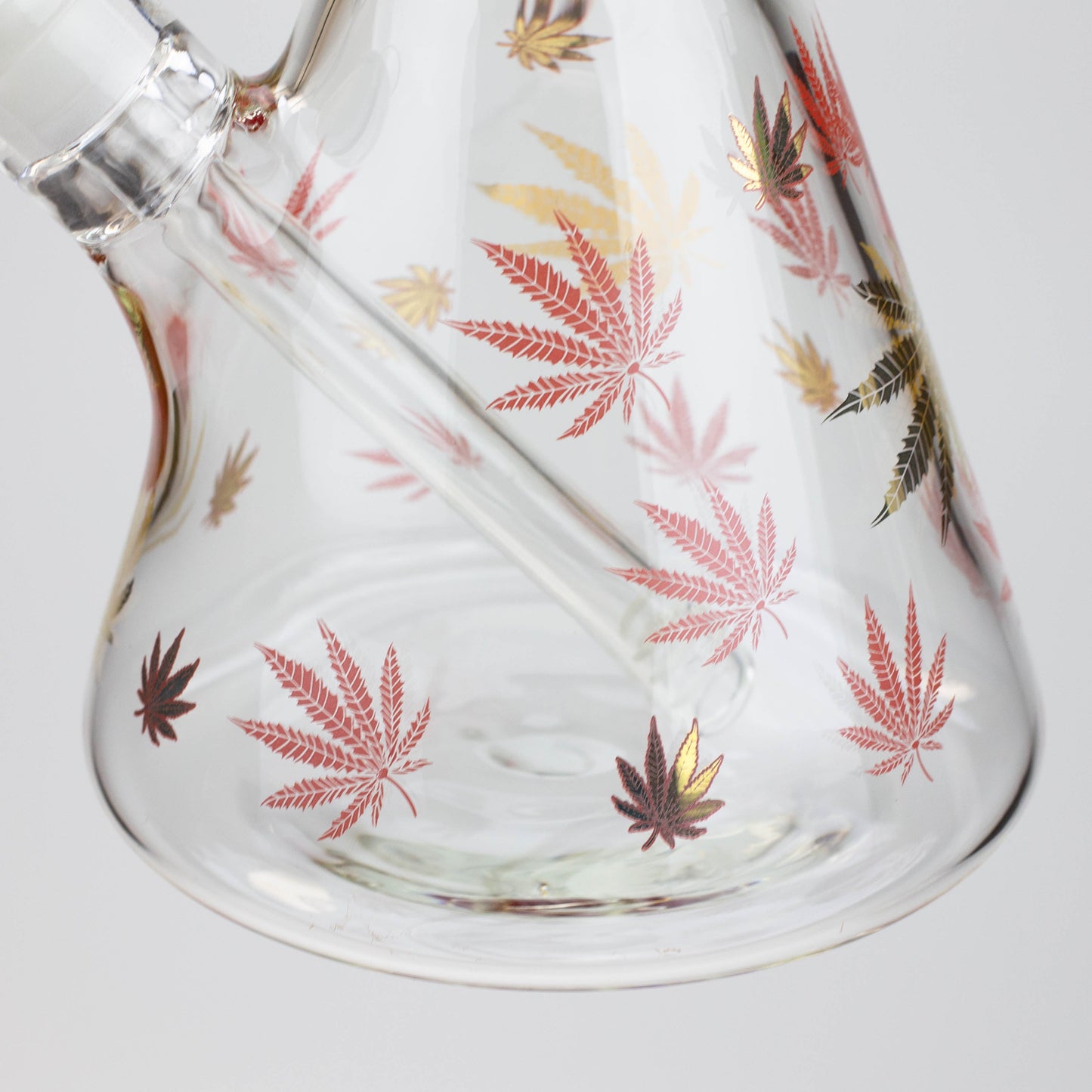 19.5" Gold leaf 9 mm glass water bong_4